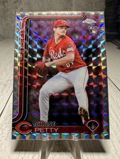 CHASE PETTY | 2025 Topps Chrome Baseball Geometric Refractor Rookie #USC97 Reds