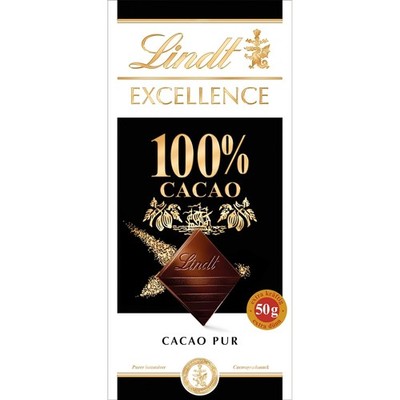 Lindt Excellence Tafel Bitter 100Prozent Kakao Vegan Feinherb Schokolade 50g