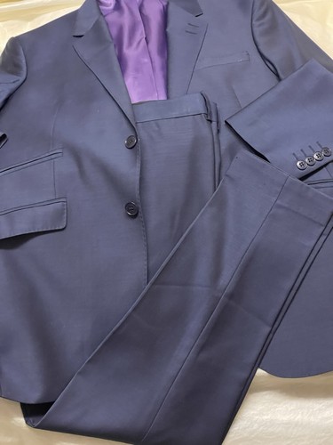 M&S-COLLECTIONS Tuta da uomo su misura 2 bottoni 3 pezzi Performance Fit U.K-40” - Foto 3 di 24