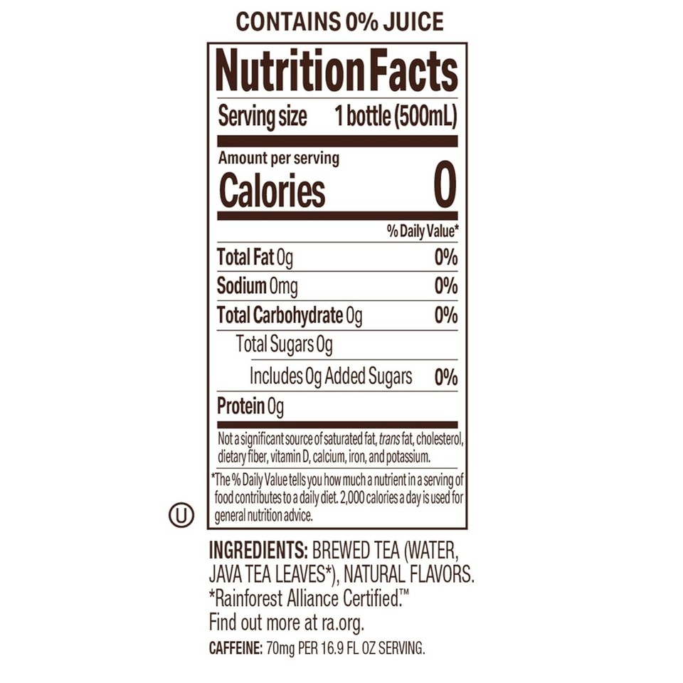 Tejava Unsweetened Raspberry Black Iced Tea, 16.9oz PET Bottles, 12 ...