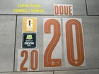 Flocage DOUE #20 jersey Away France FFF + kit 2 patch World Cup 2026