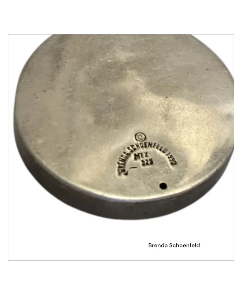 Hand-wrought Vintage Taxco Mexico BRENDA SCHOENFELD Sterling Silver Necklace  - Image 4 of 4