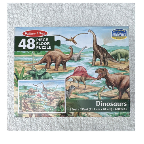 Melissa & Doug Dinosaurs 48-Piece Floor Puzzle 3 ft x 2 ft, Ages 3+