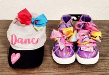 JoJo Siwa - Nickelodeon - Star Swirl High Top Sneaker Sz 13 Bowed Dance Cap