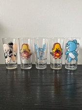 5 VTG 1973 Looney Tunes Pepsi Collector Drinking Glasses Warner Bros Soda Pop