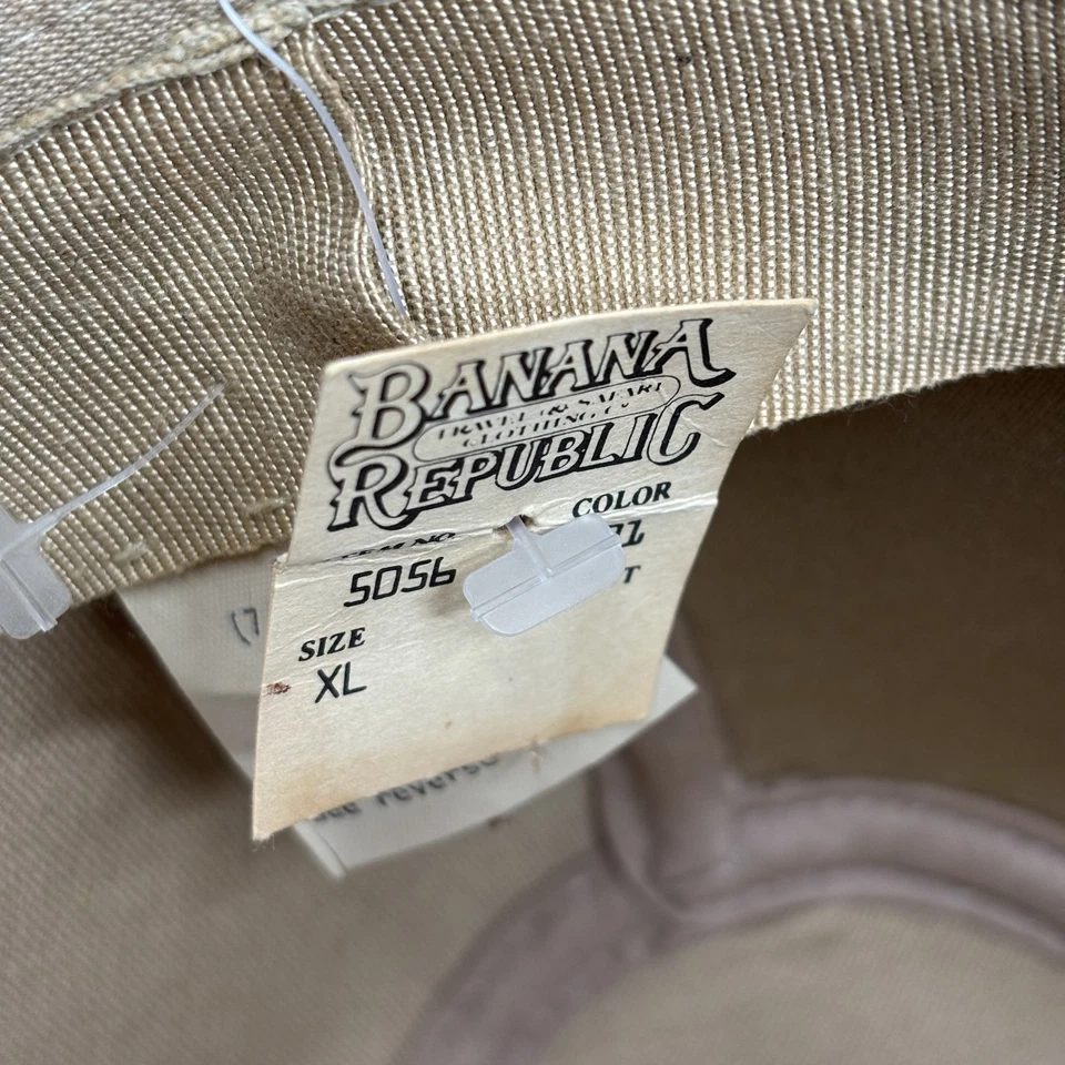 Sombrero Safari Banana Republic Vintage Fedora Ajustado Para Hombre XL Beige Hecho en Francia Años 80 Foto 4 de 4