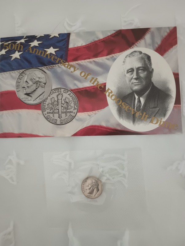 1996 W Roosevelt Dime 50th Anniversary SEALED MINT CELLO