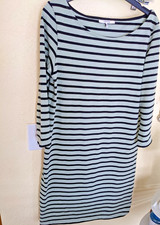 new Ganni  tshirt dress S green striped  cotton sezane