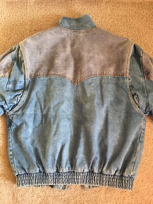 VINTAGE 80s GUESS BY MARCIANO DENIM Activewear Jacket 1986 Size M