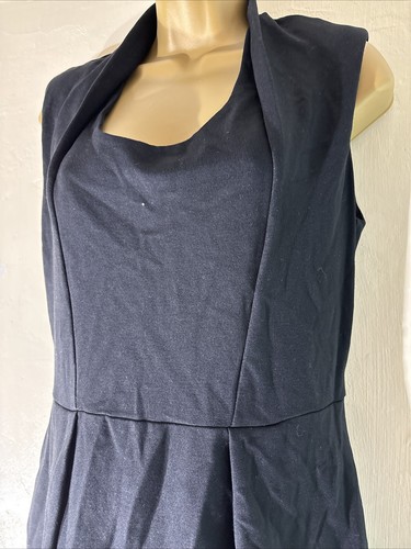 Womens French Connection Size Uk 12 Black Sleeveless Stretch Smart Bodycon Dress - Picture 2 of 5