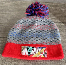 Marvel Knitted Marvel Comic Logo Characters Cuff Beanie with Pom One Size