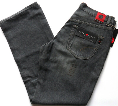 Loose Fit Jeans Herren Größen: 30 - 32 Button Fly Wide Leg Urban Stone