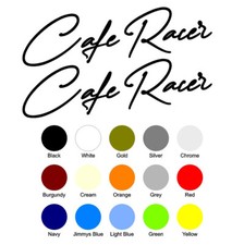 Cafe Racer Stickers Motorbike Sport Quality Die Cut Decals all colours