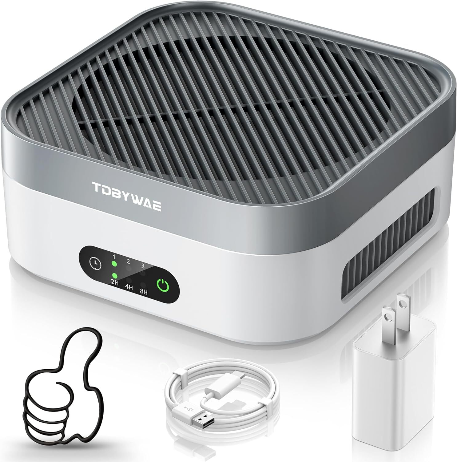 Air Purifier TDBYWAE Purifiers for Home Bedroom Up to 1 Pack, Grey White-image