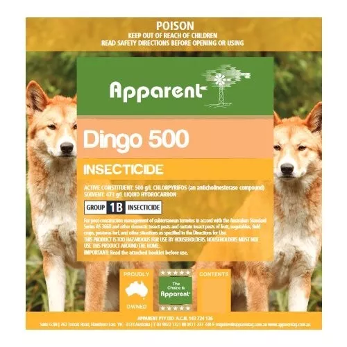 Apparent Dingo Insect & Grub Poison Chlorpyrifos 500 - Picture 2 of 3