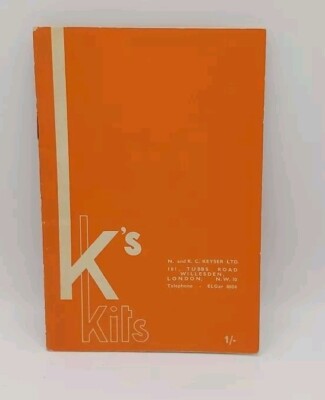 Vintage K's Bausätze N. & K.C. Keyser Ltd Katalog 50er 60er Jahre Weihnachtszug Maßstab Lok