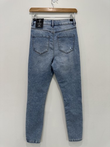 Dotti Jeans Women 8 W24 L26.5 Blue Denim Zoe Super High Skinny Crop Stretch NEW - Picture 2 of 16
