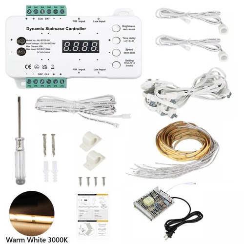 Intelligent Motion Sensor Stair Light Smart Controller 10 20 32 40 Steps Install - Picture 24 of 30
