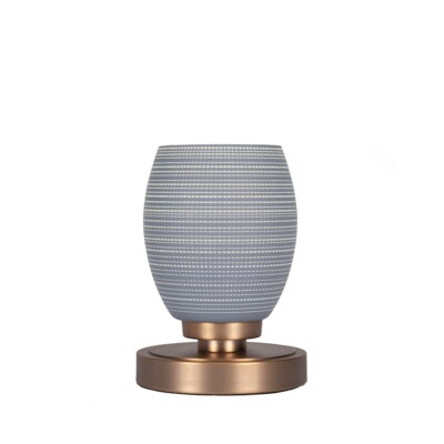 Toltec Luna Accent Table Lamp, New Age Brass, 5'' Gray Matrix Glass - 51-NAB-4022