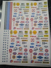 RACING Clear! WATER-SLIDE DECALS FOR HOT WHEELS, MATCHBOX,1:64  MADE IN USA!