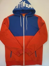Thirty Two Men's Large Blue W Red Full Zip Up Hooded Jacket