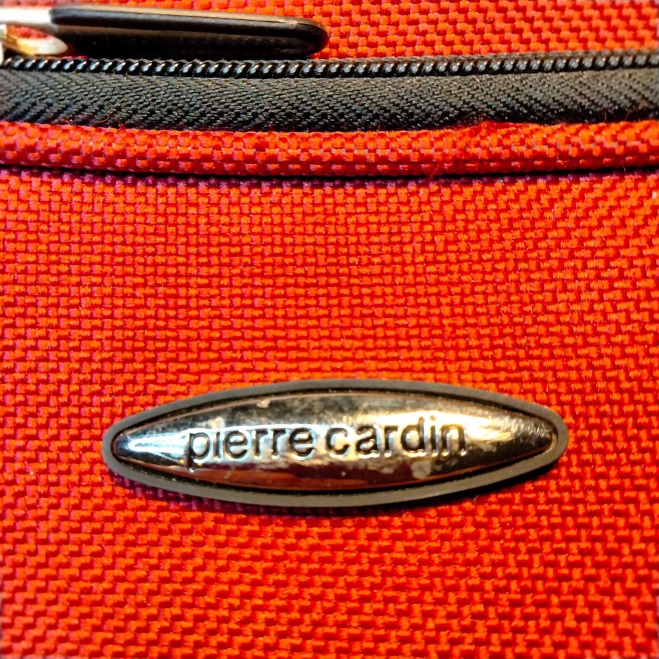 Pierre Cardin Red Travel Bag Black Straps Handles - Image 2 of 4