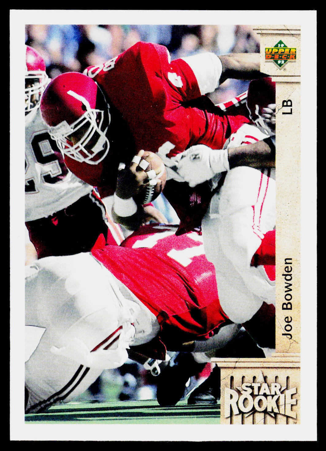 Joe Bowden, 1992 Upper Deck Football Card, #5, Houston Oilers, RC