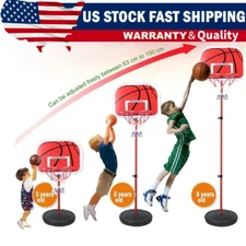 Kids Basketball Hoop Height Adjustable Portable Basketball Court for Kid Outdoor