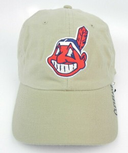 CLEVELAND-INDIANS-PUMA-ATA-MLB-VTG-RELAXED-CHIEF-WAHOO-KHAKI-TAN-HAT-NEW-RARE