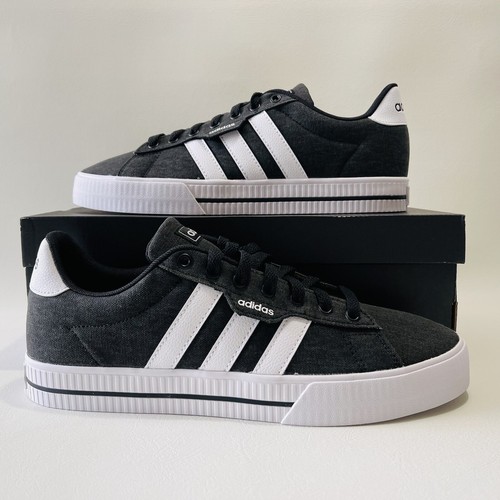 Adidas Daily 3.0 Men's Shoes Athletic Sneakers Black White Skateboard FW7033  New | eBay