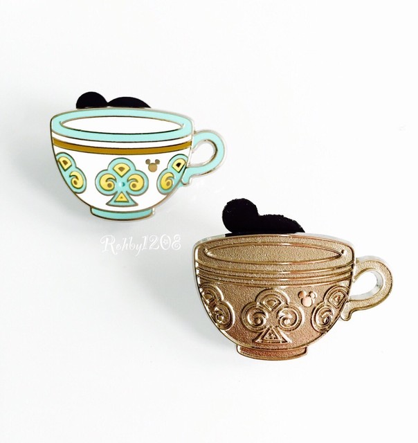Disney 2015 Mad Tea Party Teal Club Teacup Pin Hidden Mickey Wave B