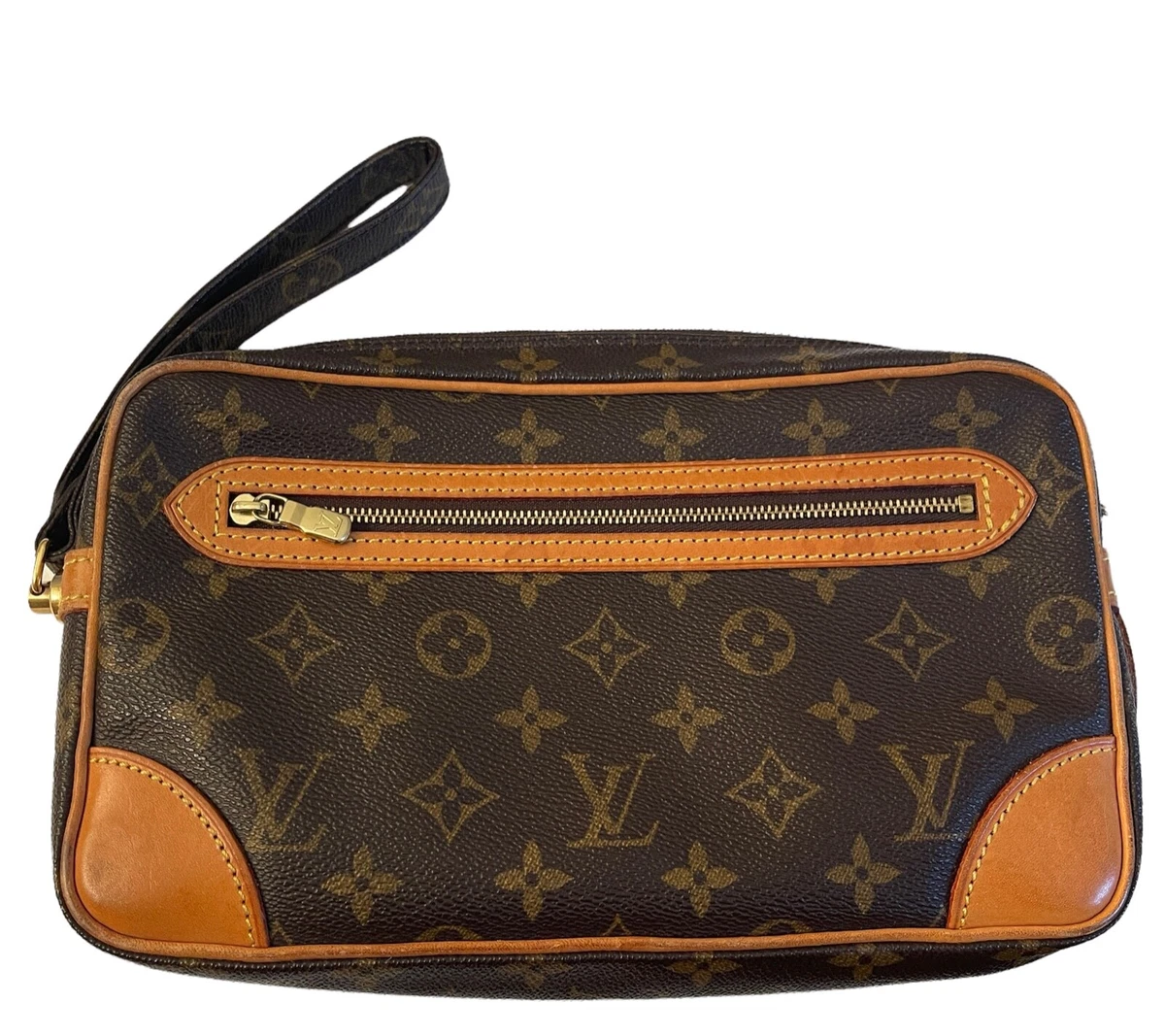 Authentic LOUIS VUITTON Marly Dragonne GM Monogram Clutch 