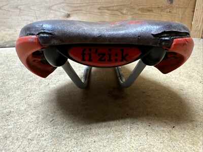 Vintage 1997 FIZIK NISENE Leather MTB Saddle Bike Seat Cromoly