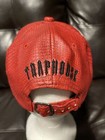 Trap House Red Faux Leather/Snake Hat Academy Fits  Caps Plus Embroiled Rare — photo 3