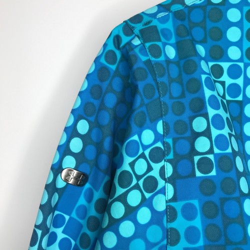 Under Armour Women's Cayley Nylon Ski Jacket Polka Dot Printed Blue Size Small - Picture 9 of 18