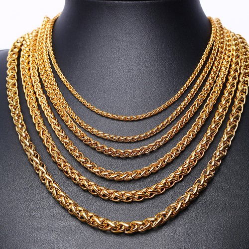 50/60CM Stainless Men's Silver/Gold Chain Necklace Stainless Steel Male's Choker - Picture 6 of 22