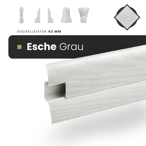Sockelleisten 62mm ab 20m bis 100m Leisten Fussleisten 62x23mm für Laminat - Bild 16 von 48