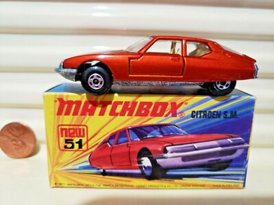 Lesney Matchbox 1971 MB51B BRONZE CITROEN SM New Mint in a C9 NuMint Picture Box