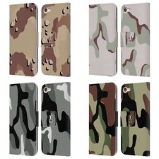 HEAD CASE DESIGNS MILITARY CAMO LEATHER BOOK CASE FOR APPLE iPOD TOUCH MP3
