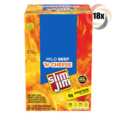UPC 026200112008 product image for Full Box 18x Pack Slim Jim Mild Beef & Cheese Snack Sticks | 1.5oz | 10G Protein | upcitemdb.com