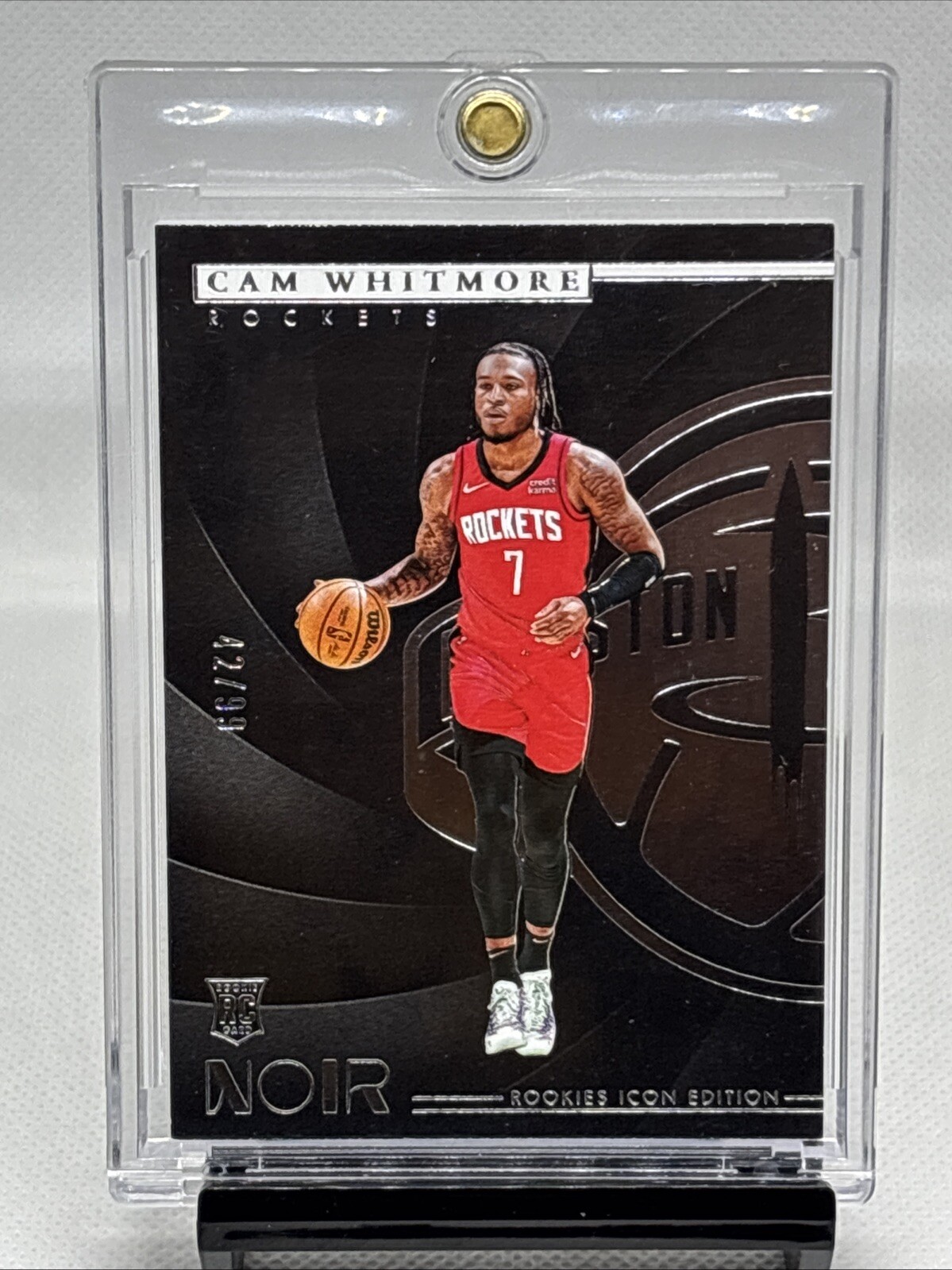 2023-24 Panini Noir #190 Cam Whitmore /99 Rockets Rookies Icon Edition NM