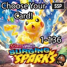 Pokemon TCG Surging Sparks (1-136) Choose Your Card! - Pack Fresh -BULK SAVINGS!