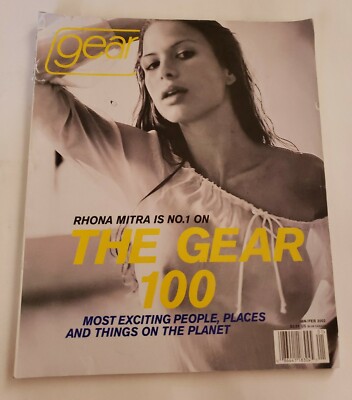 2002 GEAR MAGAZINE RHONA MITRA #1 of the 100 MOST EXCITING PEOPLE PLACES THINGS