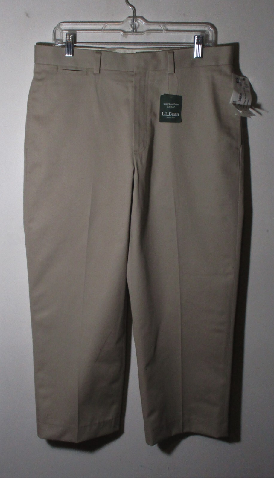 L.L. BEAN Khaki Dress Chino Pants Men's  Size 33X26 NWT $69.95