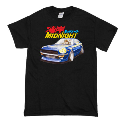 Wangan Midnight JDM drift racing shirt t shirt tshirt short sleeve 100% Cotton