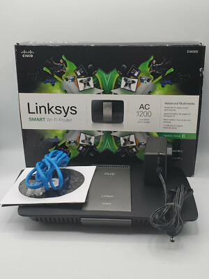 LINKSYS AC1200 WIFI Wirless Dual-Band Router EA6300 Pre-owned 4 port Black