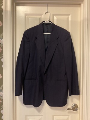 Hardy Amies Savile Row 43L Blazer Mens 2 Button Sport Coat Jacket Cotton Blend