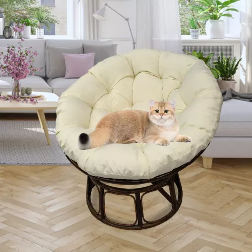 Papasan Chair Cushion Waterproof Oxford Cloth Circle Stuffed Egg Chair Cushions - Picture 55 of 111