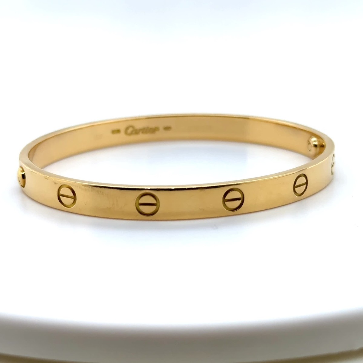 Cartier Love Bracelet 18k Yellow Gold Medium Size 19 | eBay