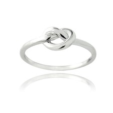 Sterling Silver Polished Love Knot Ring, Size 10
